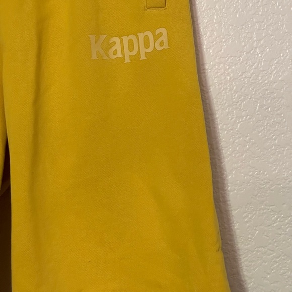 KAPPA Shorts Sweatsuit Knit size Large Bright Yellow Elastic Waist Drawstring - Picture 12 of 14